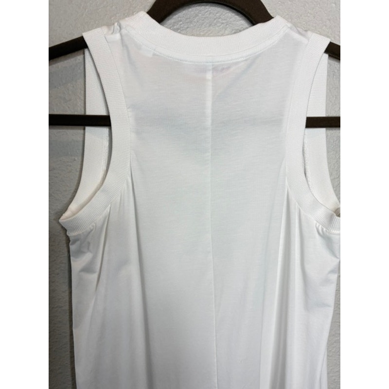 Organic John Patrick White Tank Maxi Dress Xs Slim Bodycon Stretch Minimalist — image 6 of 8